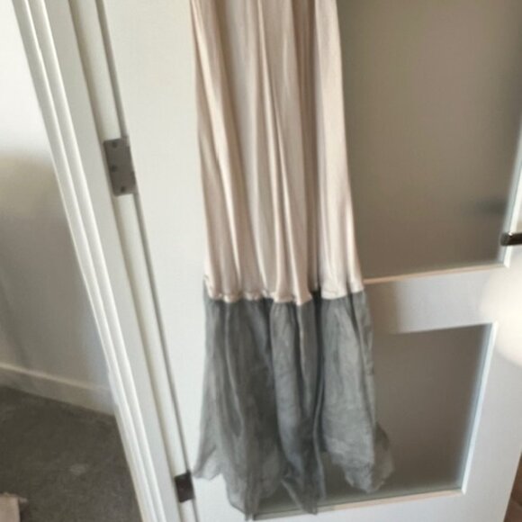 Long Slip Dresses with Organza bottom by designer, Robin Kaplan, Size S - Picture 9 of 13